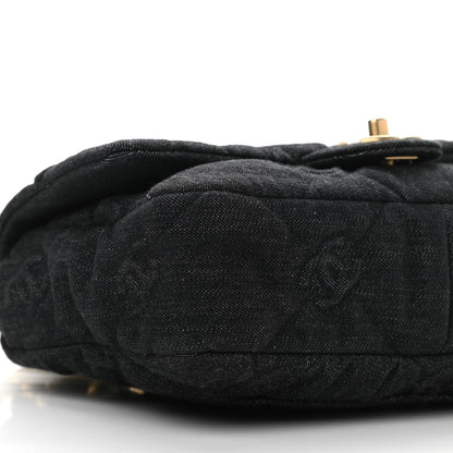 Chanel Denim Quilted Medium Funky Town Flap Black 9 of 10