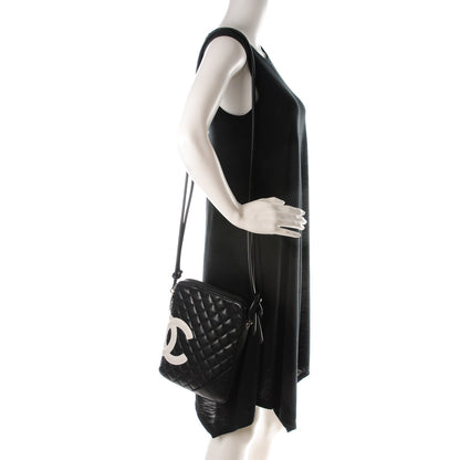 Chanel Calfskin Cambon Medium Messenger Black White 2 of 7