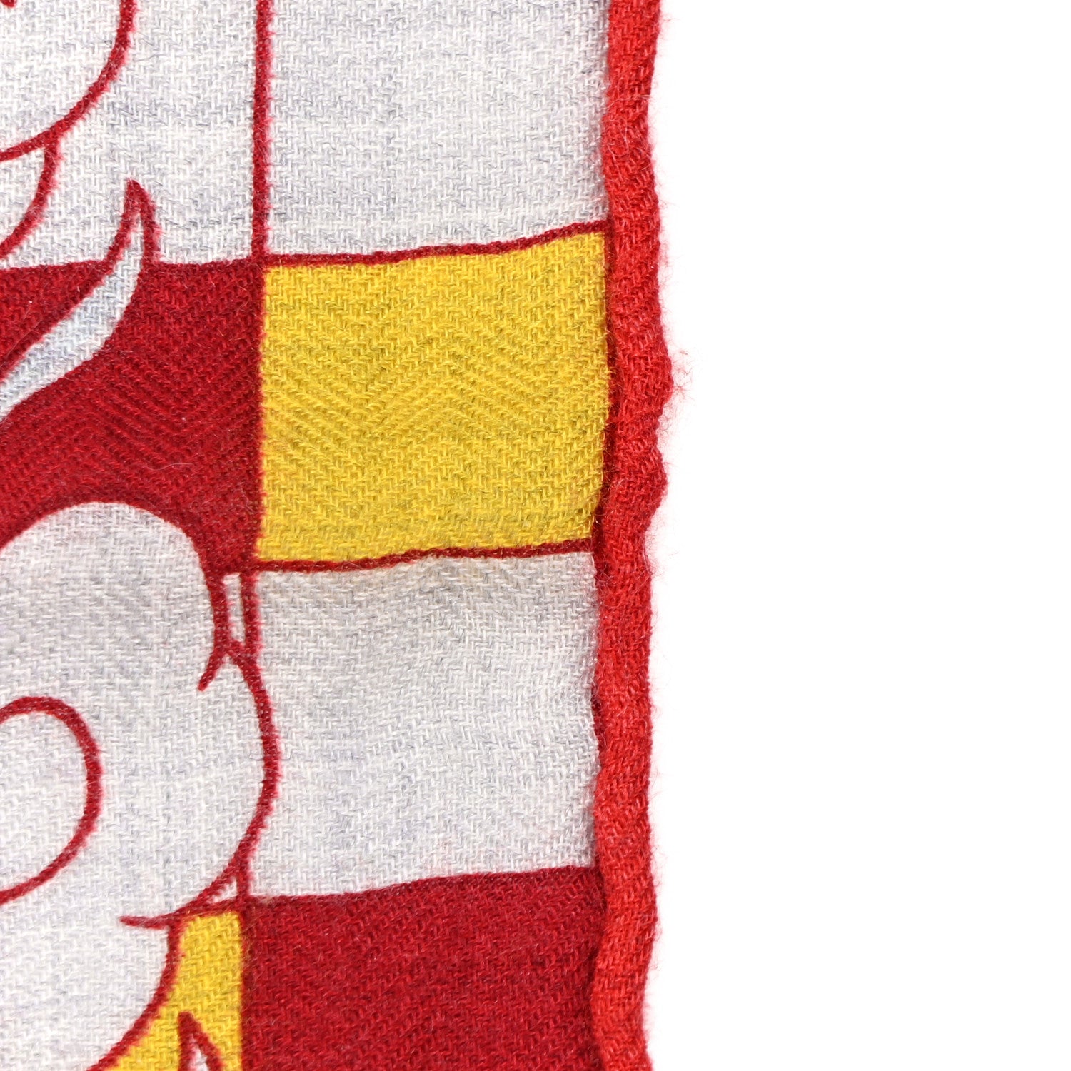 Hermes Cashmere Silk L'Epopee D'Hermes Shawl 140 Gris Chine Rouge Multicolor 5 of 11