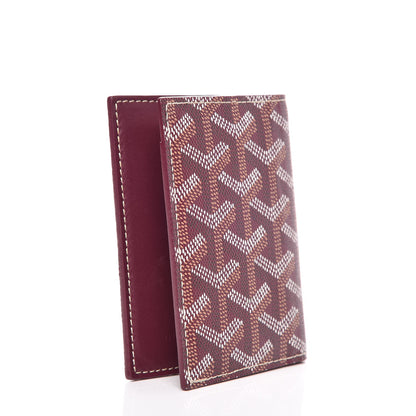Goyard Chevron St. Marc Folding Card Case Burgundy 3 of 6