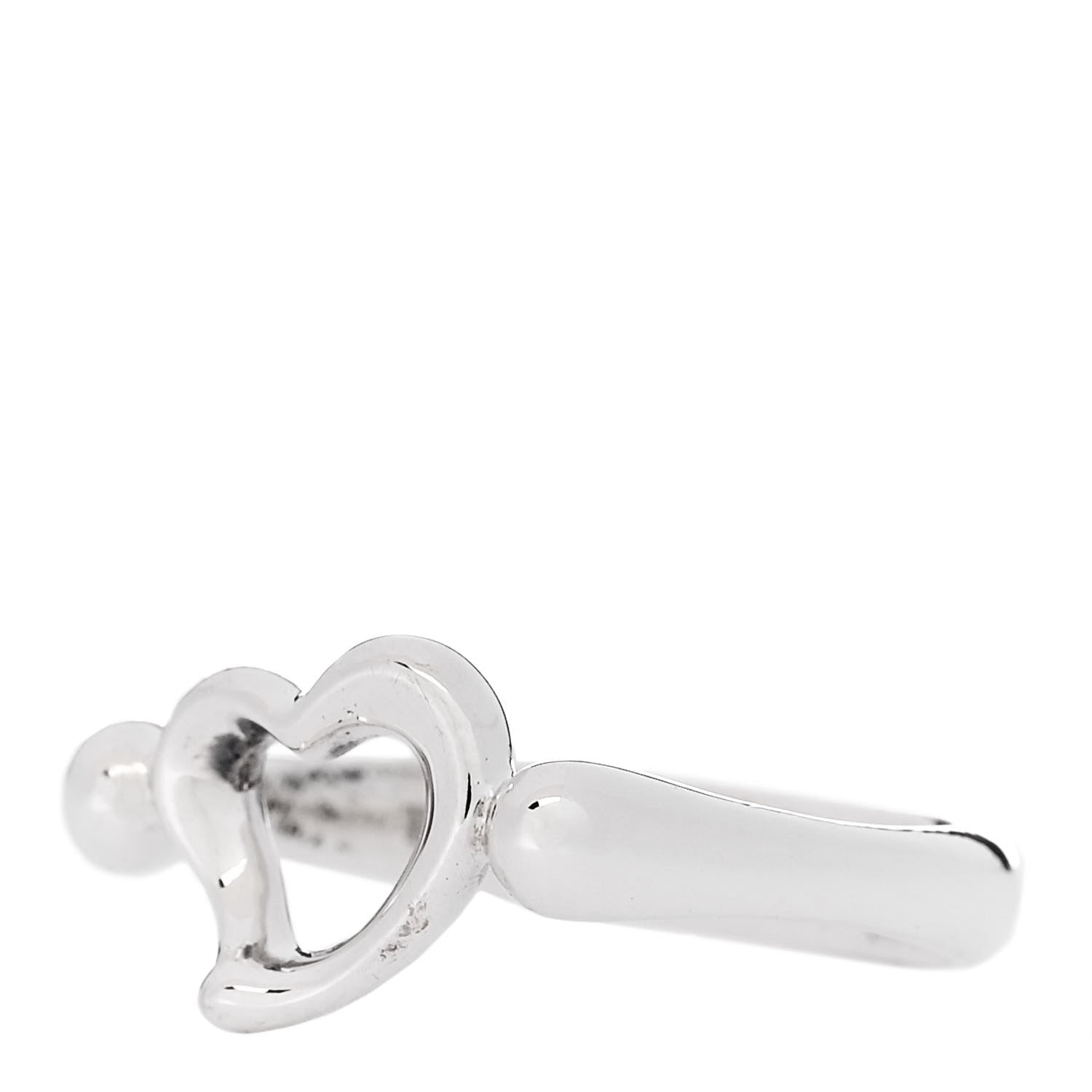 Tiffany Sterling Silver Elsa Peretti Open Heart Ring 47 4 3 of 7