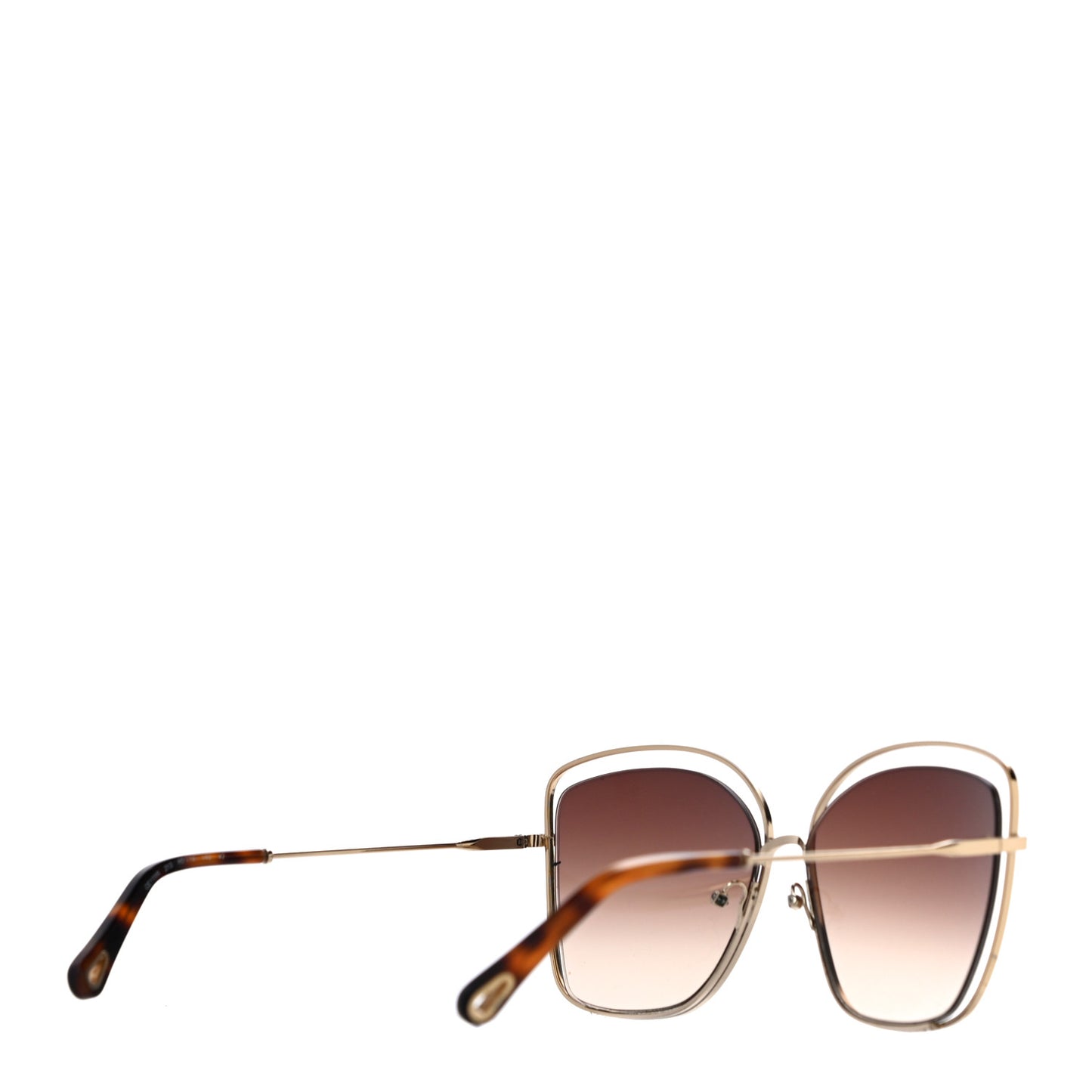 Poppy Cutout Square Sunglasses CE133S Havana Brown