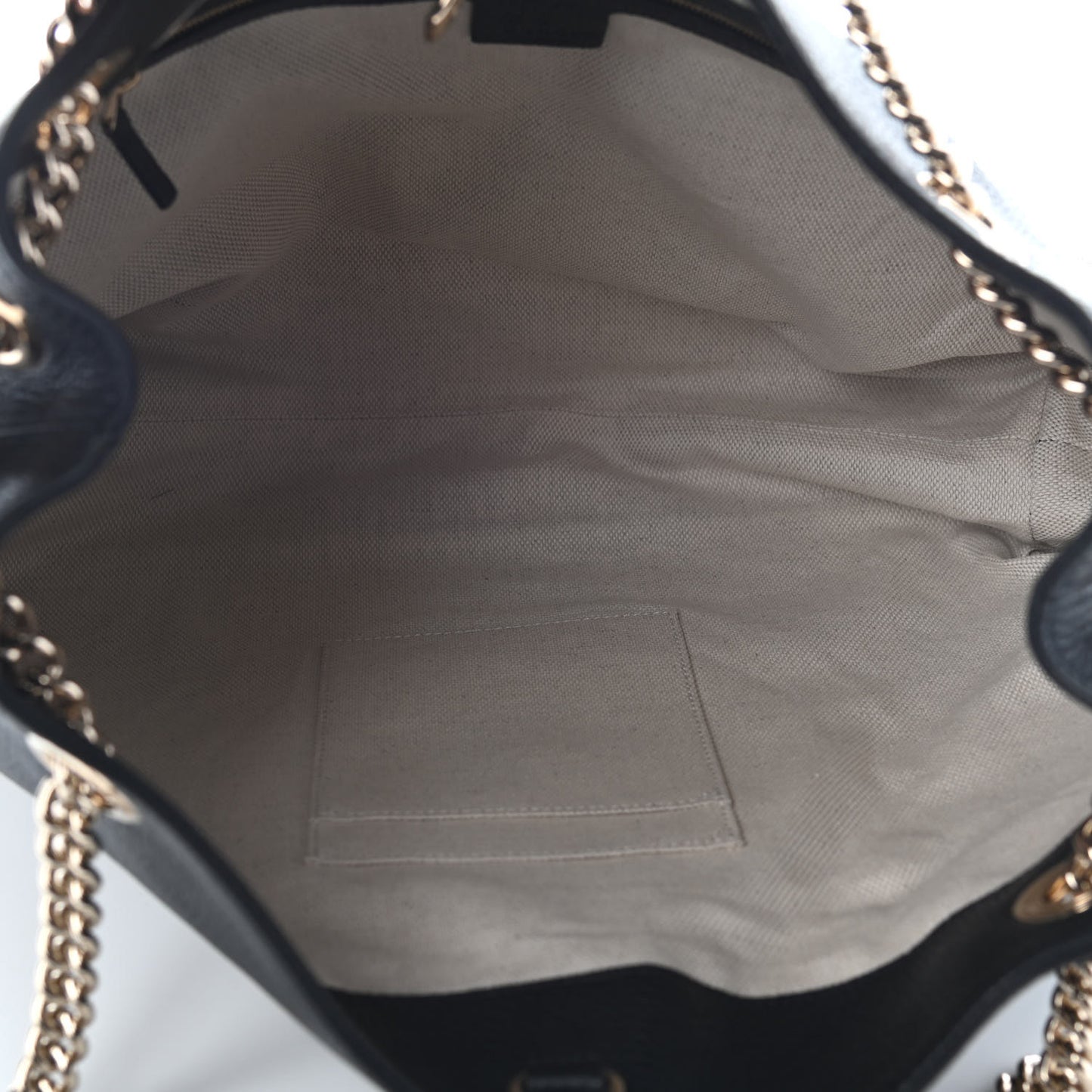 Pebbled Calfskin Medium Soho Chain Shoulder Bag Black