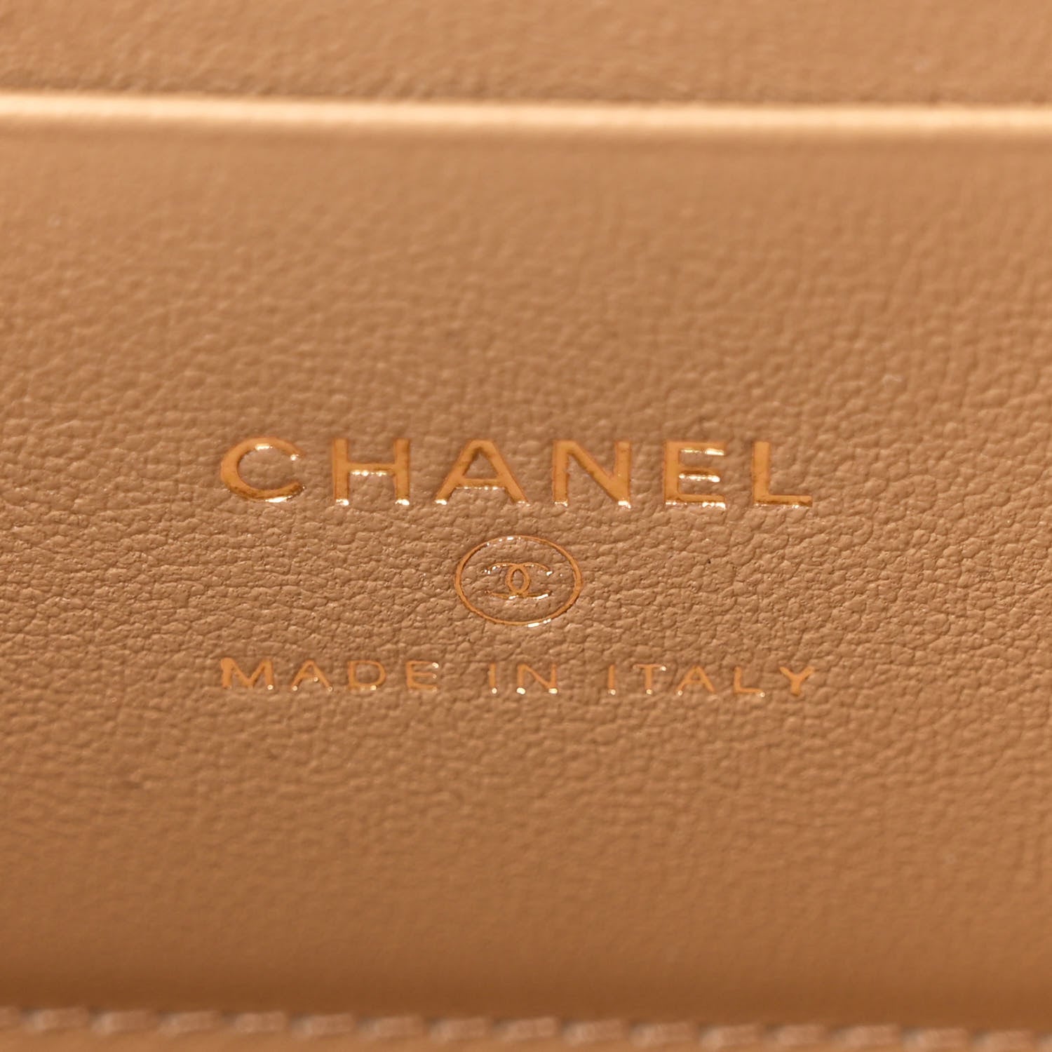 Chanel Lambskin Quilted Metal Small Top Handle Vanity Case With Chain Beige 6 of 11