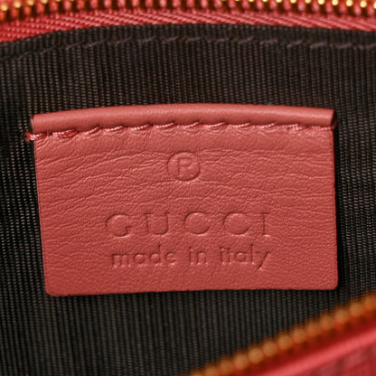 Gucci GG Supreme Monogram Face Embroidered Chain Wallet Pink 6 of 10