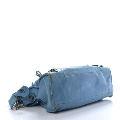 Balenciaga Agneau Giant 21 Silver Hardware City Bleu Paon 4 of 10