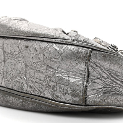 Balenciaga Metallic Agneau Arena Le Cagole Shoulder Bag XS Silver 11 of 17