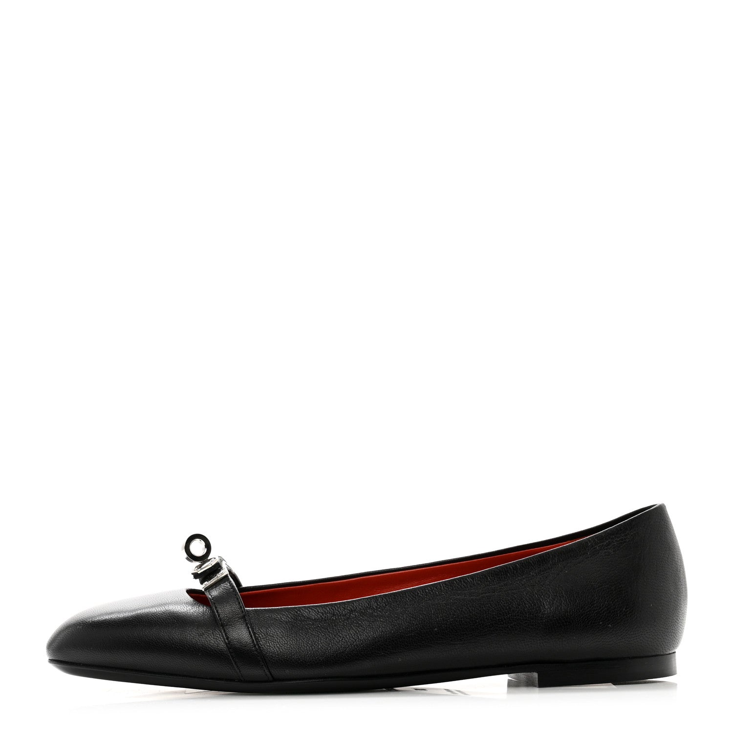 Hermes Goatskin Bilbao Ballerina Flats 38 Black 1 of 9