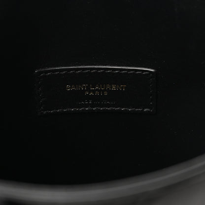 Saint Laurent Calfskin Crocodile Embossed Paris Mini Toy Shopper Tote Black 6 of 10