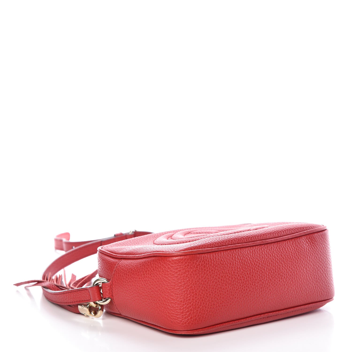Gucci Pebbled Calfskin Small Soho Disco Bag Tabasco Red 4 of 17