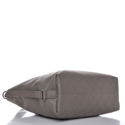 Chanel Calfskin Stitched Large Hobo Grey 5 of 9