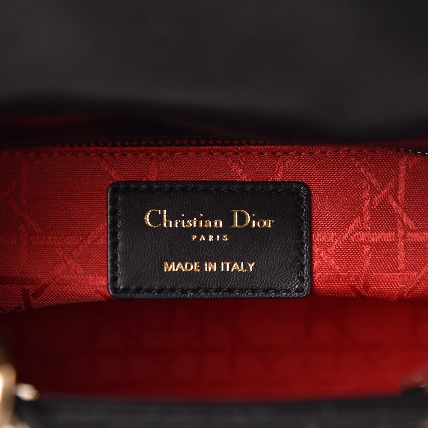 Lambskin Cannage Small Lucky Badges My Lady Dior Black