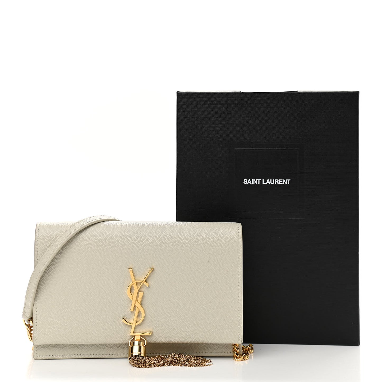 Grain De Poudre Classic Monogram Kate Tassel Chain Wallet Crema Soft