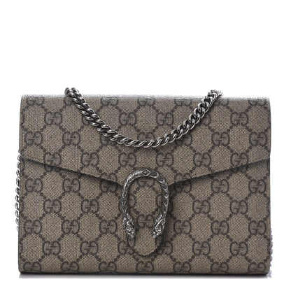 Gucci GG Supreme Monogram Mini Dionysus Chain Wallet Beige Taupe 1 of 11