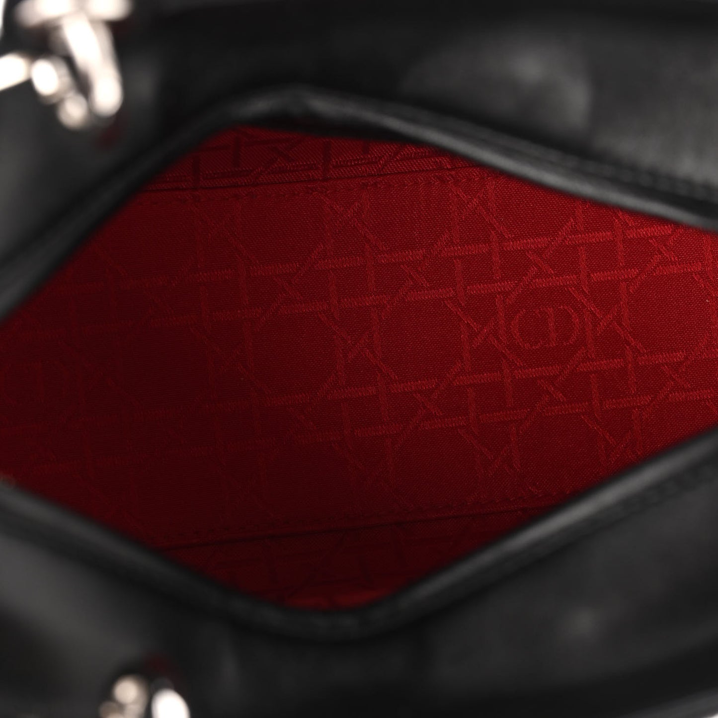 Lambskin Cannage Medium Lady Dior Black