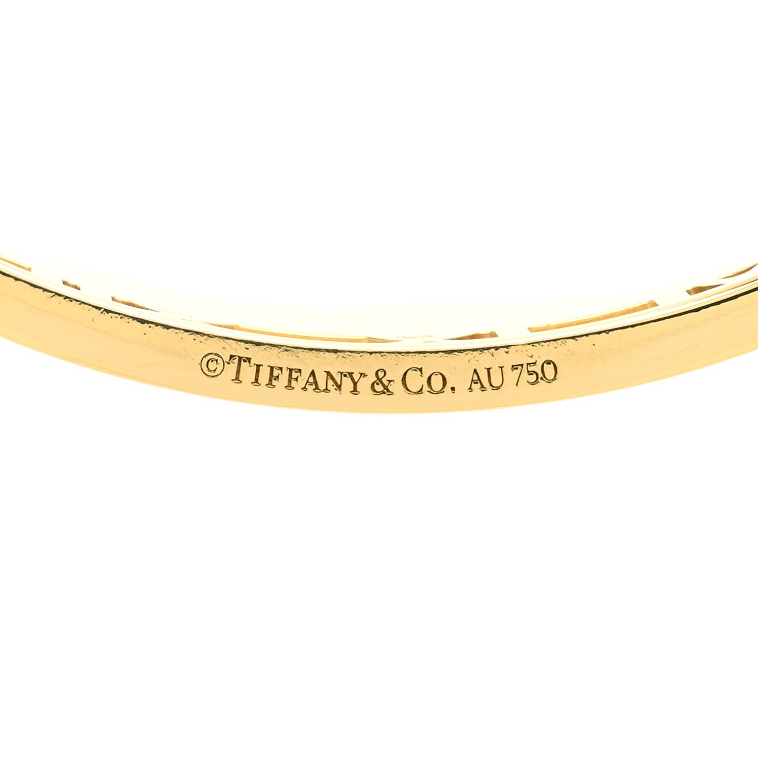 Tiffany 18K Yellow Gold Atlas Open Bangle Bracelet 3 of 3