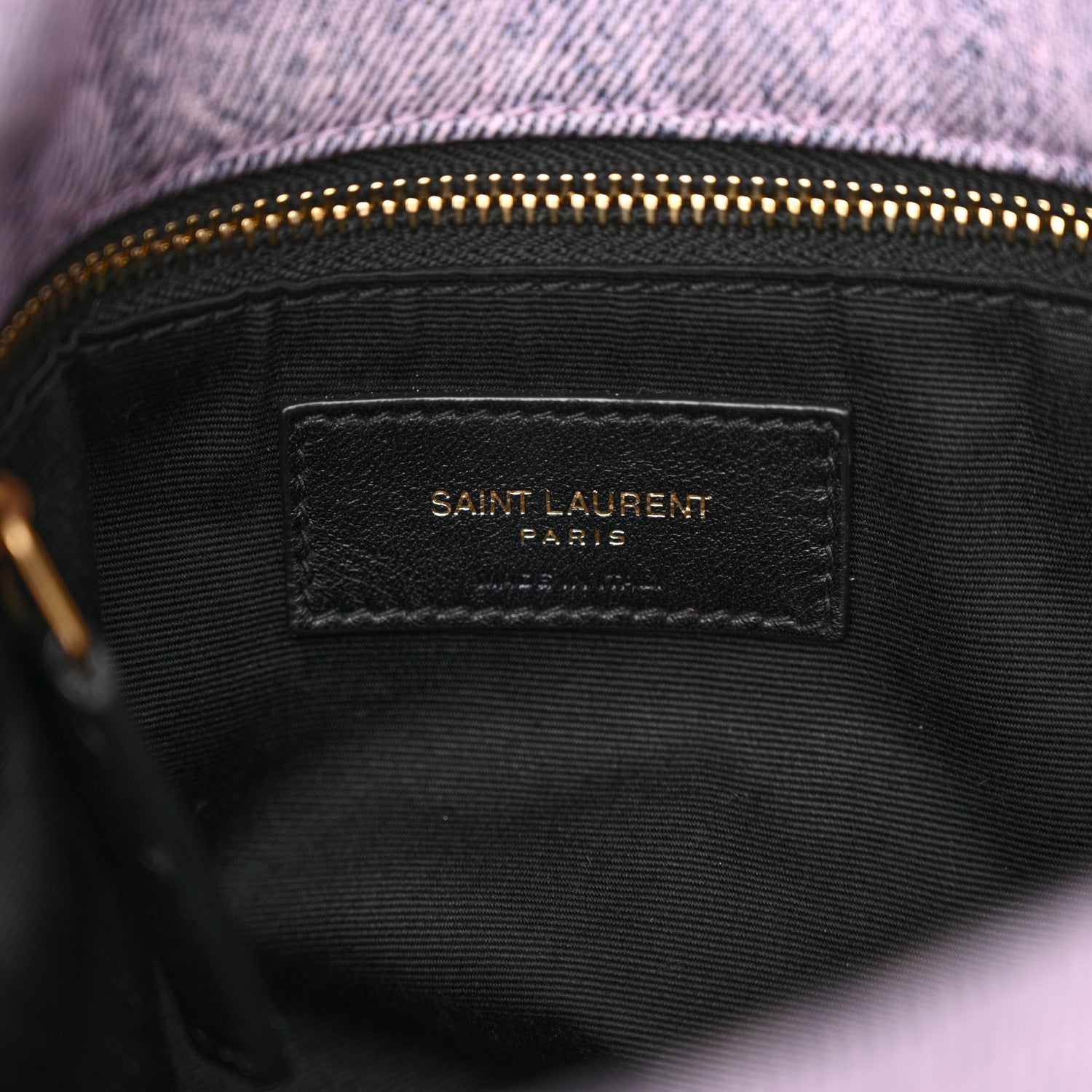 Saint Laurent Denim Quilted Small Loulou Puffer Monogram Chain Satchel Bleached Lilac 6 of 12