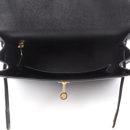 Hermes Epsom Kelly Sellier 25 Black 5 of 14