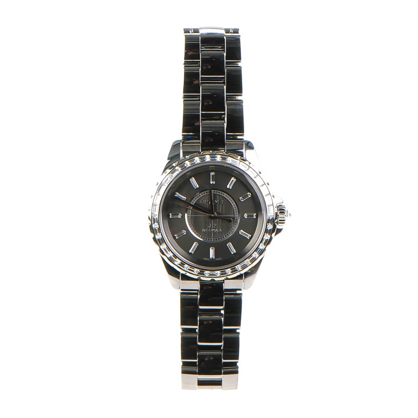 Titanium Ceramic Diamond Baguette 38mm J12 Automatic Watch