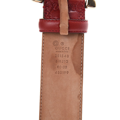 Gucci Soft Microguccissima Margaux Calfskin Belt 80 32 Rosso 3 of 10