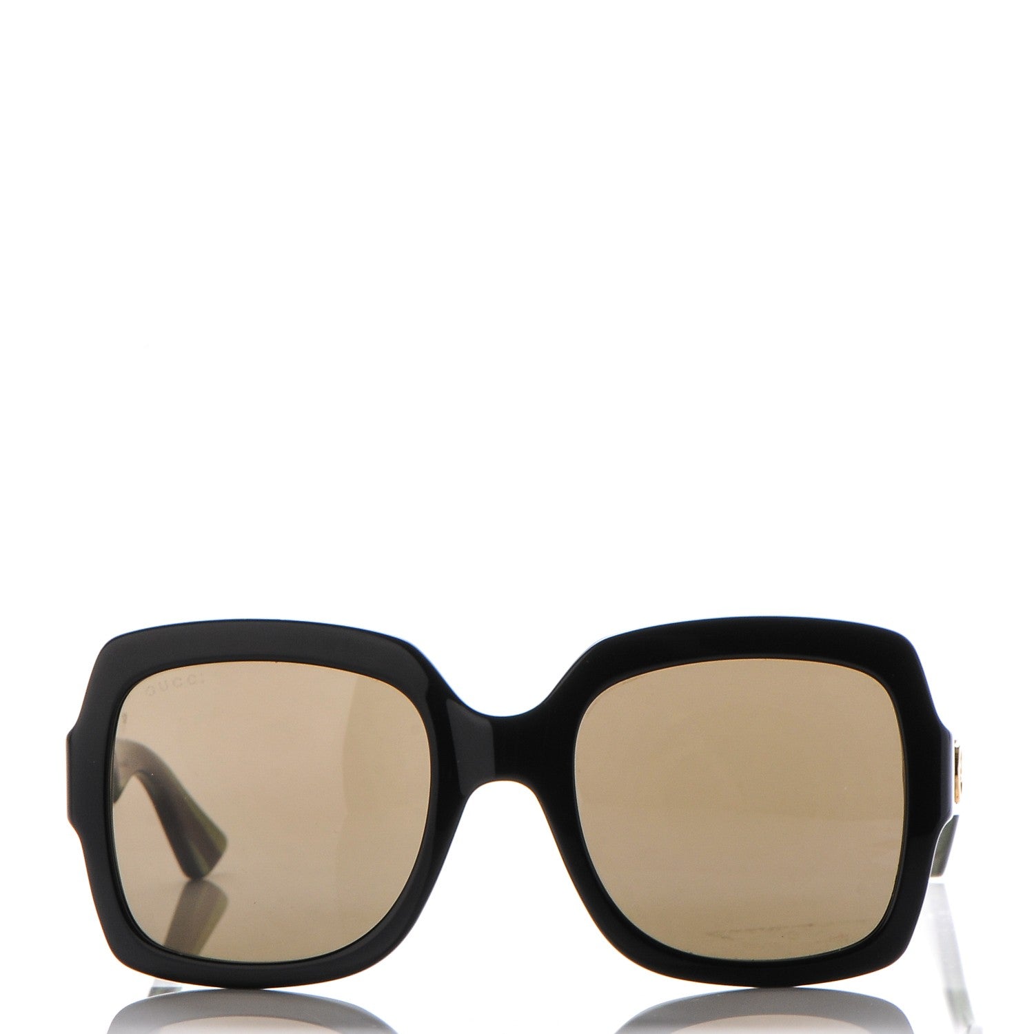 Gucci Oversize Square Web GG 0036S Sunglasses Black 4 of 6
