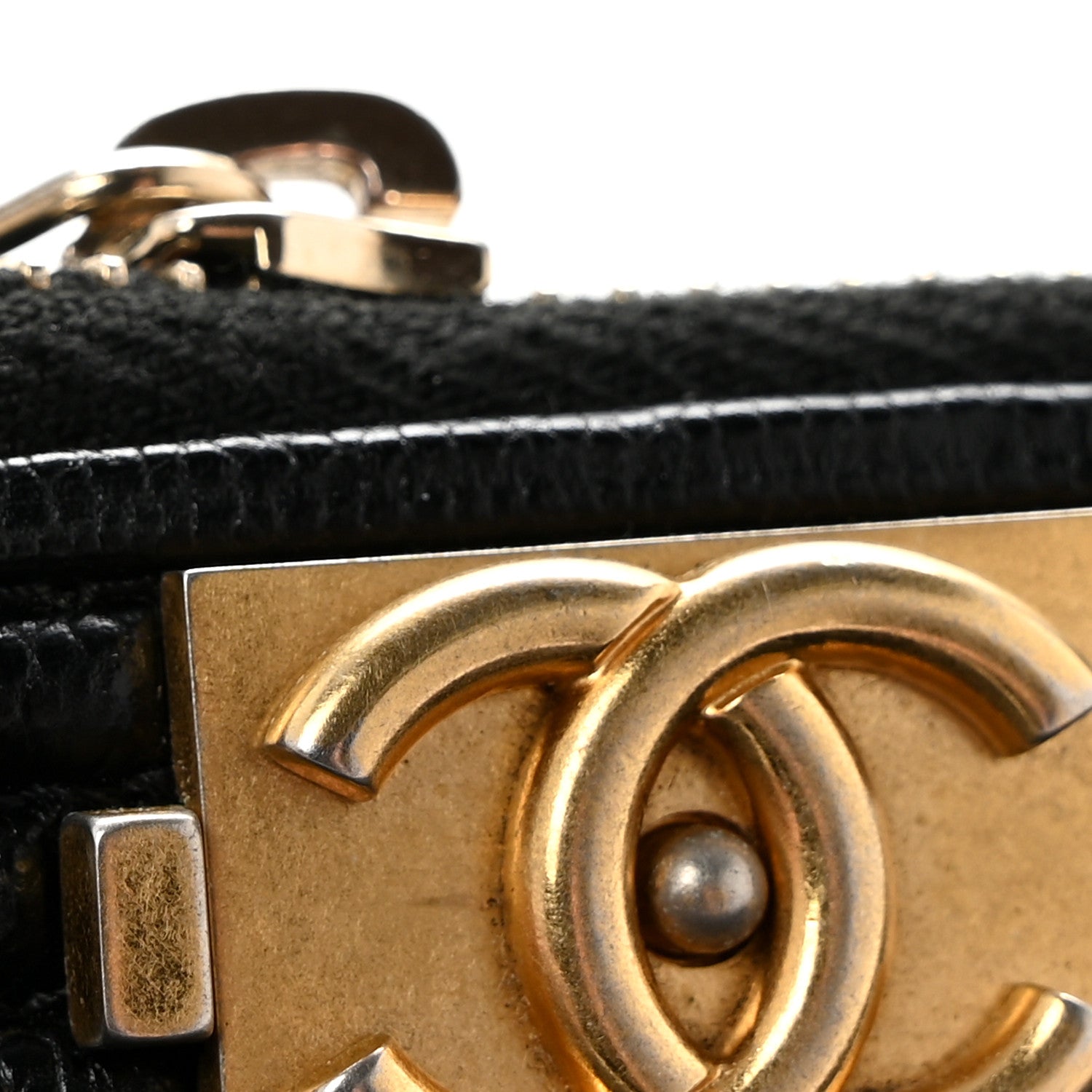 Chanel Caviar Quilted Medium Boy Cosmetic Case Black 11 of 11