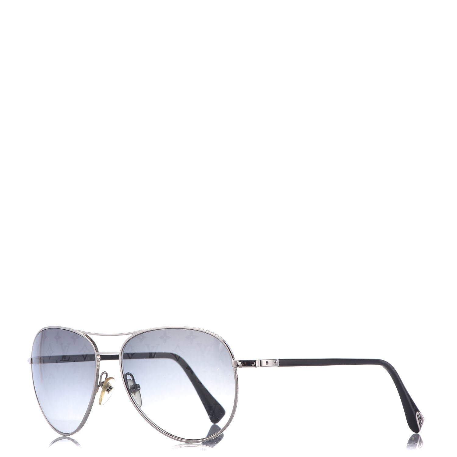Louis Vuitton Monogram Conspiration Pilote Sunglasses Z0165U Argent 1 of 7