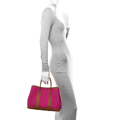 Hermes Toile Militaire Vache Country Garden Party 30 TPM Magnolia Dune Gold 2 of 10