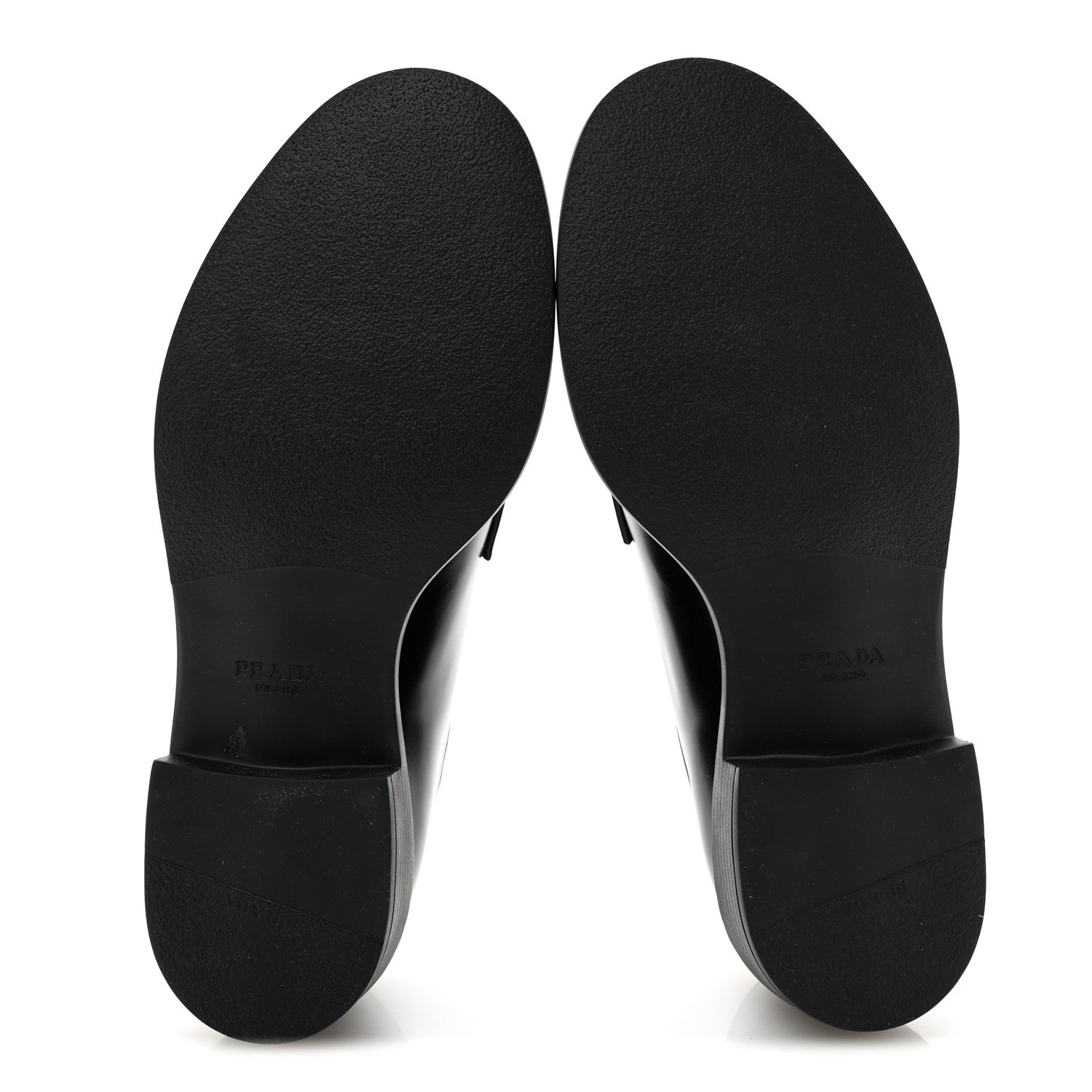 Prada Spazzolato Lace Up 50mm Loafers 38 Black 6 of 10