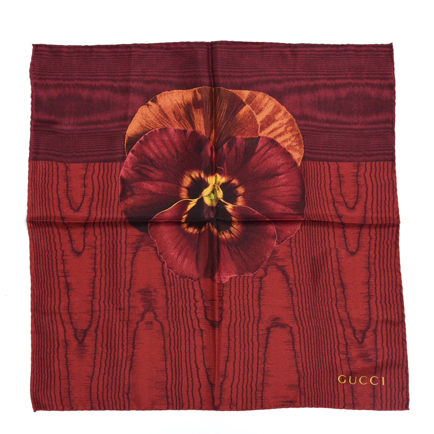 Silk Pansy Scarf Red
