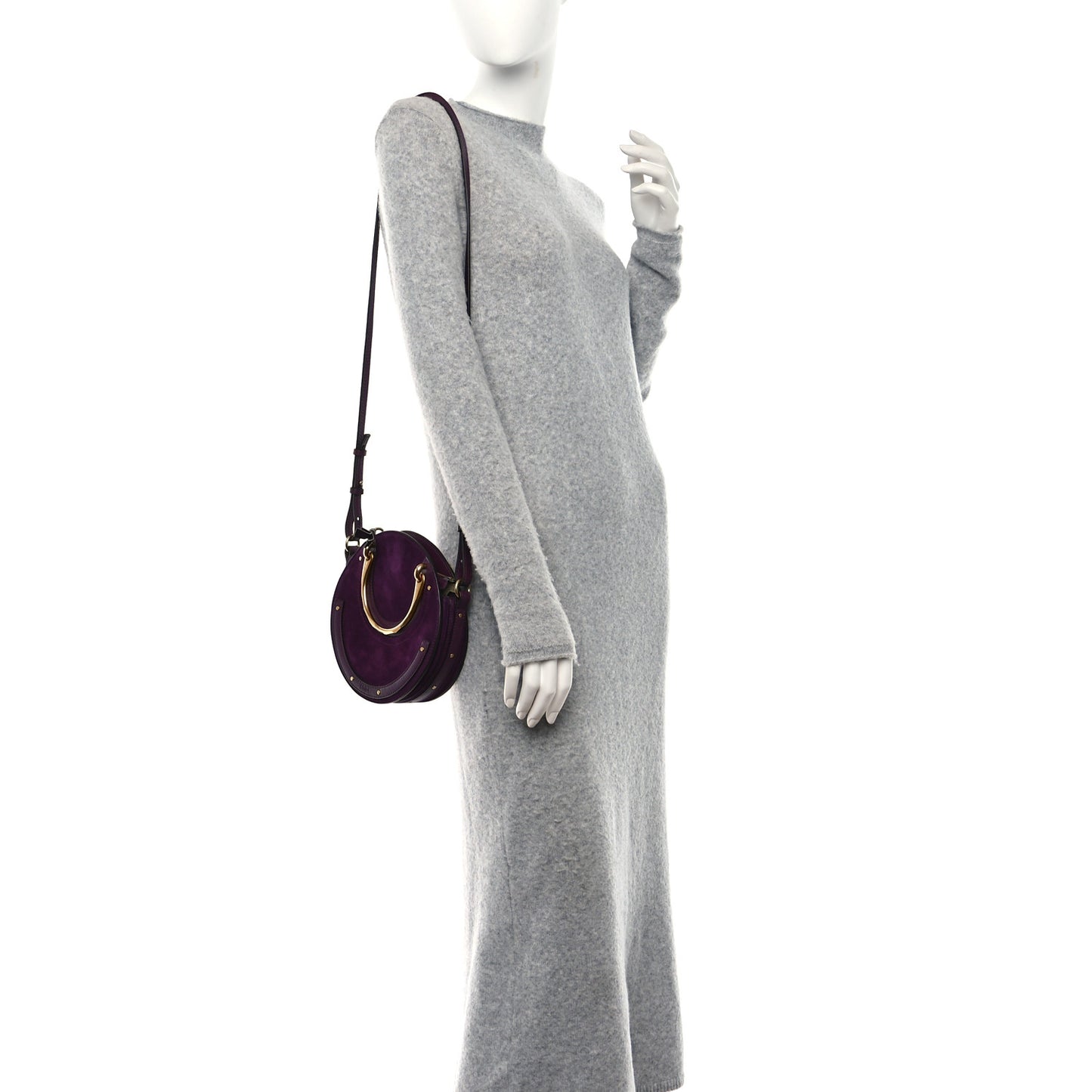 Goatskin Suede Mini Pixie Bag Nightfall Purple