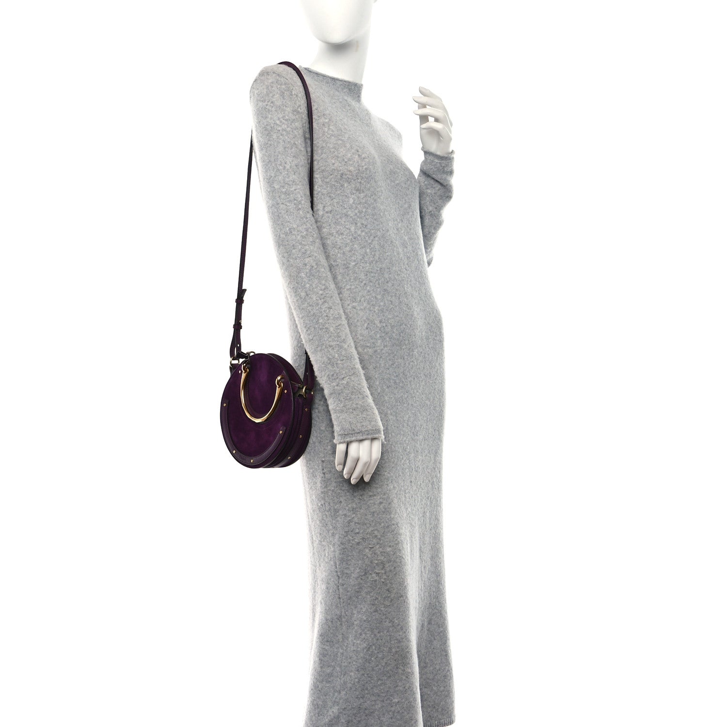 Chloe Goatskin Suede Mini Pixie Bag Nightfall Purple 2 of 10