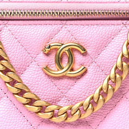 Chanel Caviar Quilted Sweetheart Vanity Case Pink 8 of 11