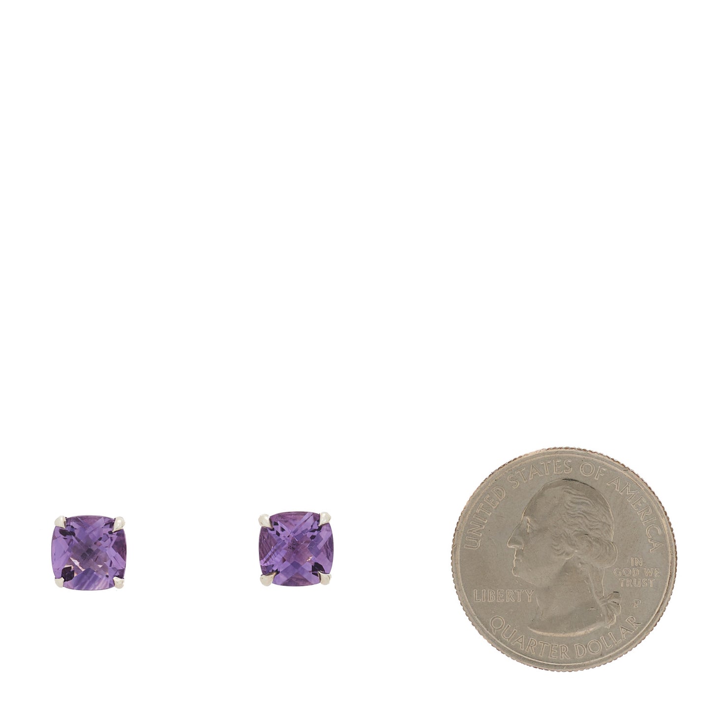 Sterling Silver Amethyst Sparklers Stud Earrings