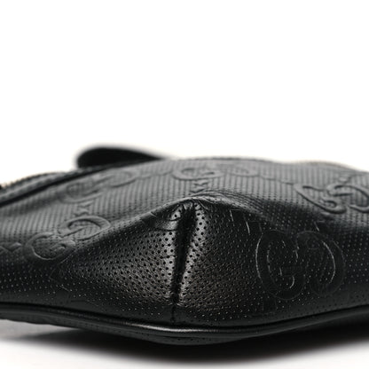Gucci Calfskin GG Tennis Embossed Belt Bag Black 9 of 11
