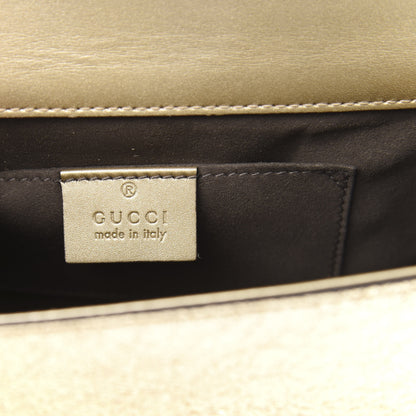 Gucci Galassia Small Padlock Shoulder Bag Platino 6 of 14