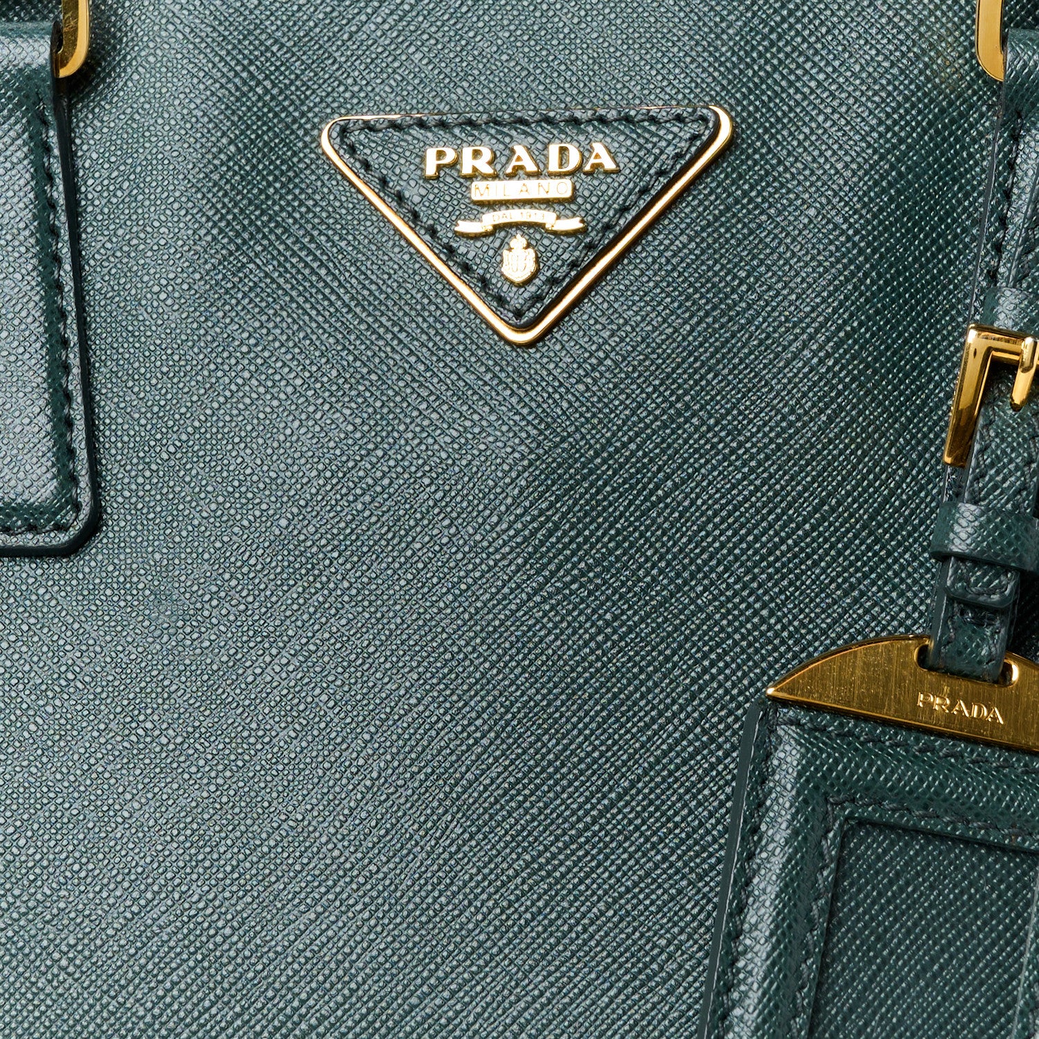 Prada Saffiano Lux Large Promenade Tote Smeraldo 8 of 10