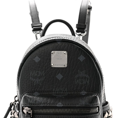 MCM Visetos Side Stud X-Mini Stark Bebe Boo Backpack Black 8 of 10