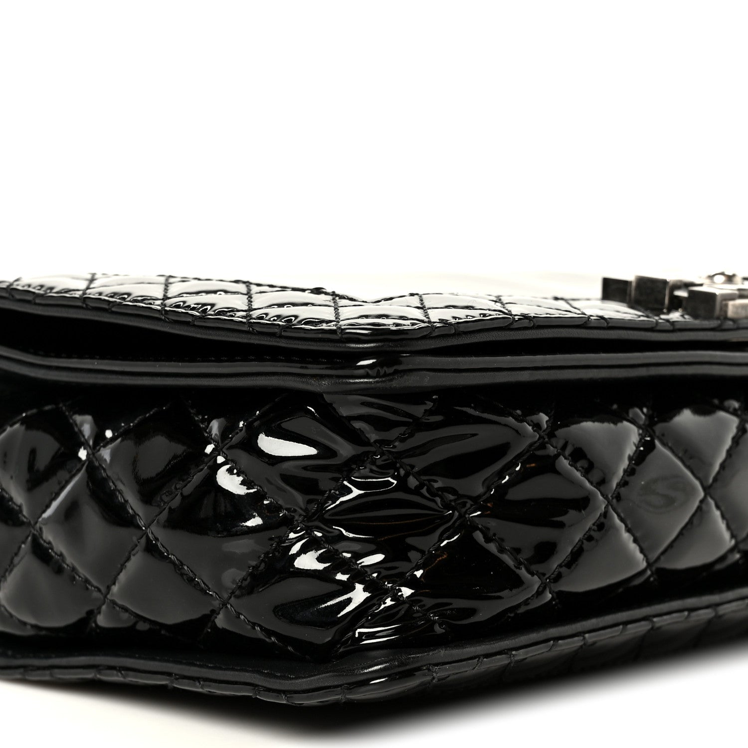 Chanel Patent New Medium Boy Reverso Flap Black 9 of 10