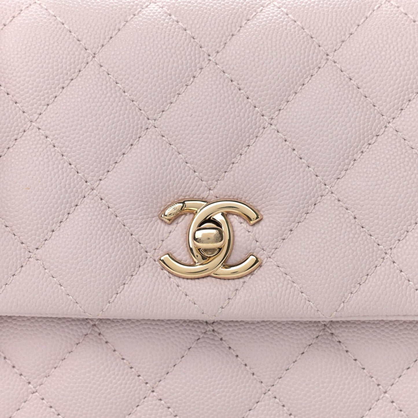 Caviar Quilted Mini Coco Handle Flap Lilas Lilac