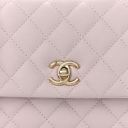 Chanel Caviar Quilted Mini Coco Handle Flap Lilas Lilac 8 of 11