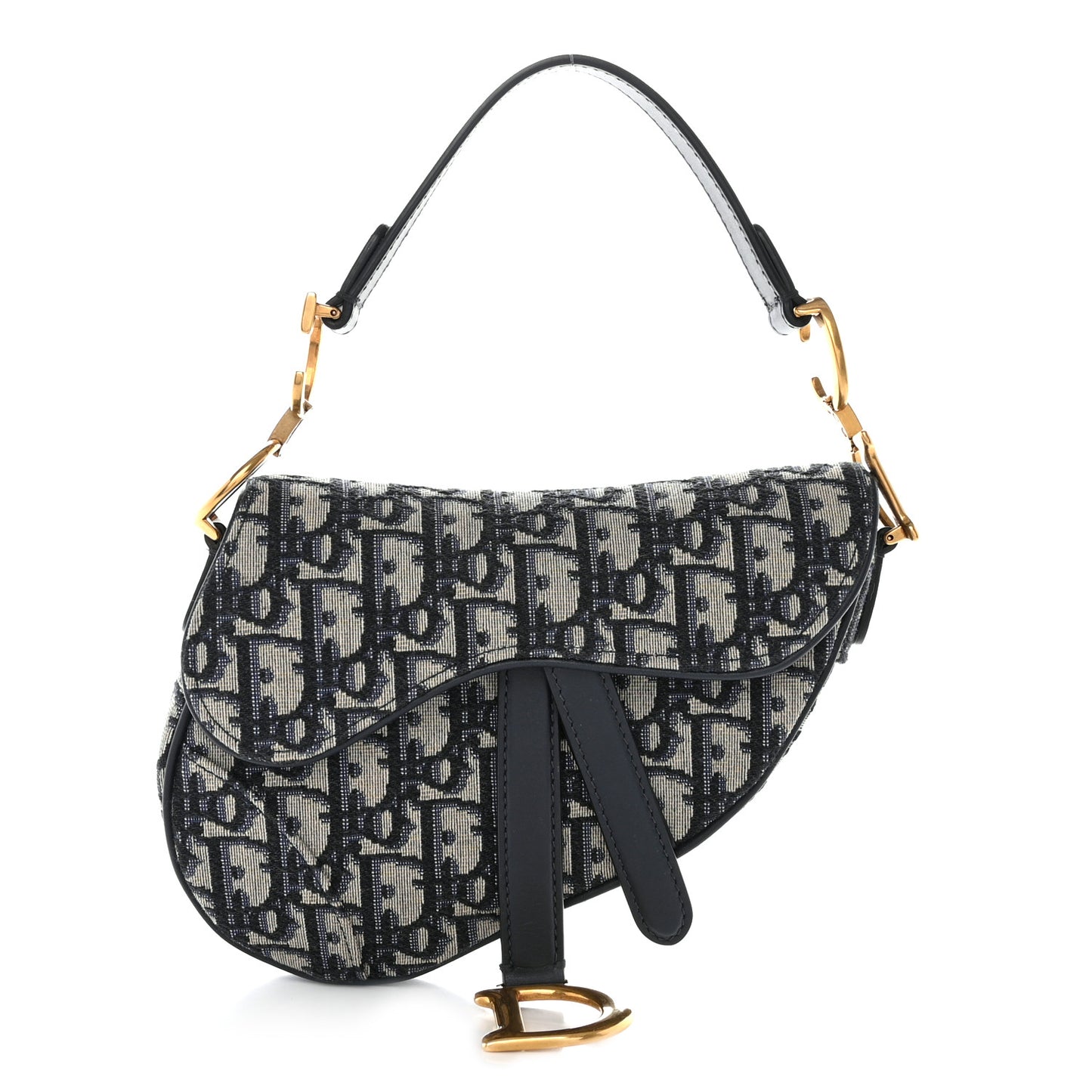 Oblique Mini Saddle Bag Blue