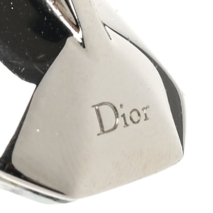Christian Dior Howlite Crystal Asymmetric Drop Earrings White 4 of 5