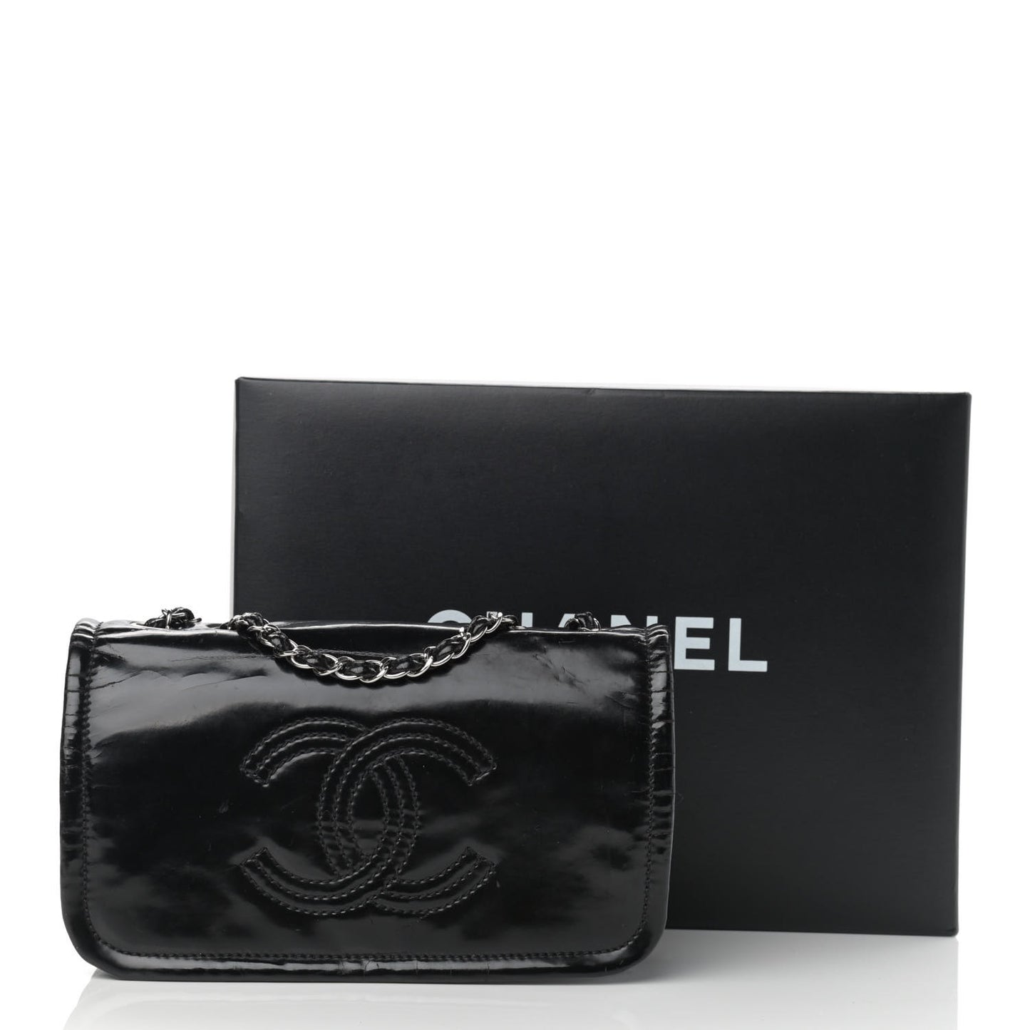Vinyl Small Lipstick Flap Black