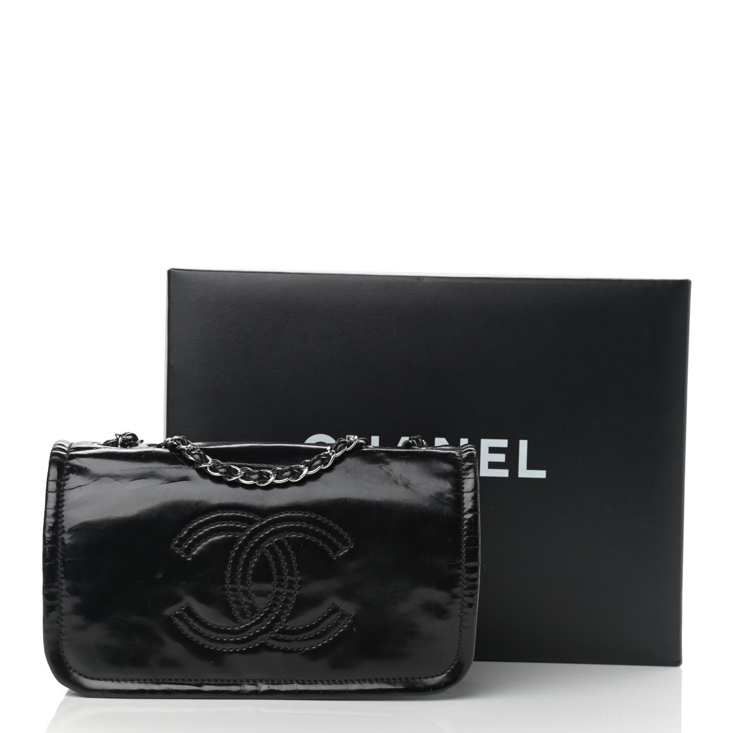Chanel Vinyl Small Lipstick Flap Black 15 of 15