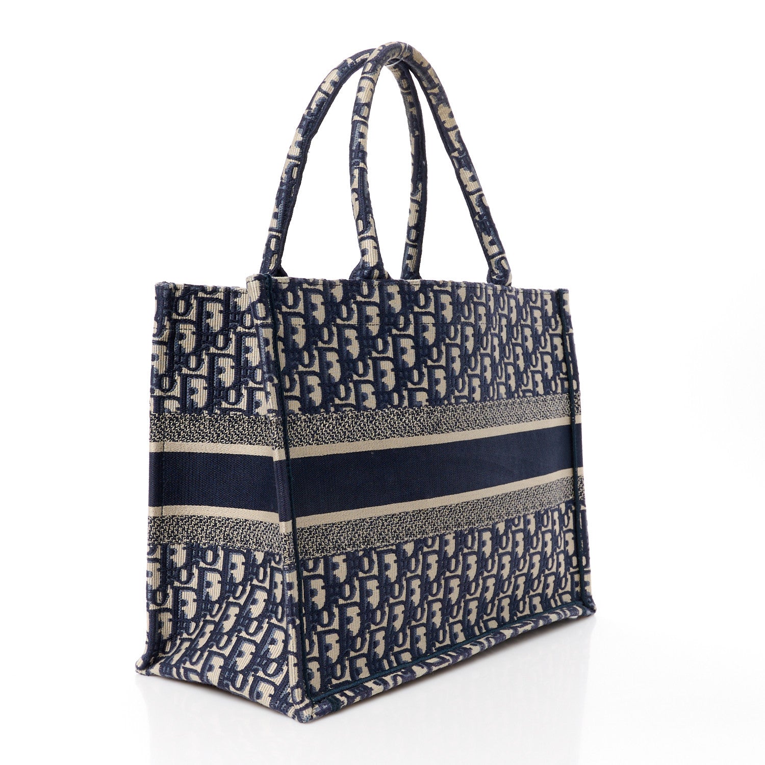 Christian Dior Oblique Medium Book Tote Blue Multicolor 3 of 10