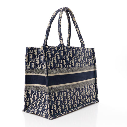 Christian Dior Oblique Medium Book Tote Blue Multicolor 3 of 10