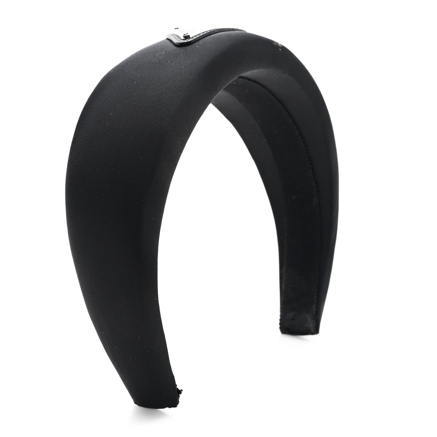 Re-Nylon Metal Triangle Logo Headband Black