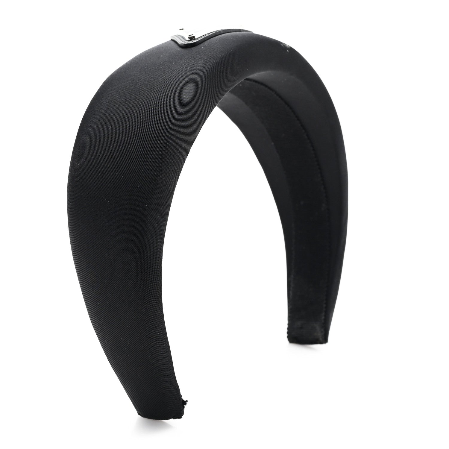 Prada Re-Nylon Metal Triangle Logo Headband Black 5 of 7