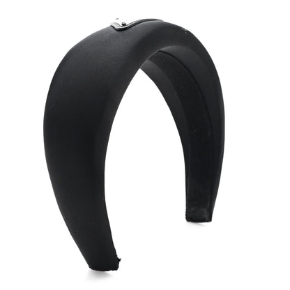 Prada Re-Nylon Metal Triangle Logo Headband Black 5 of 7
